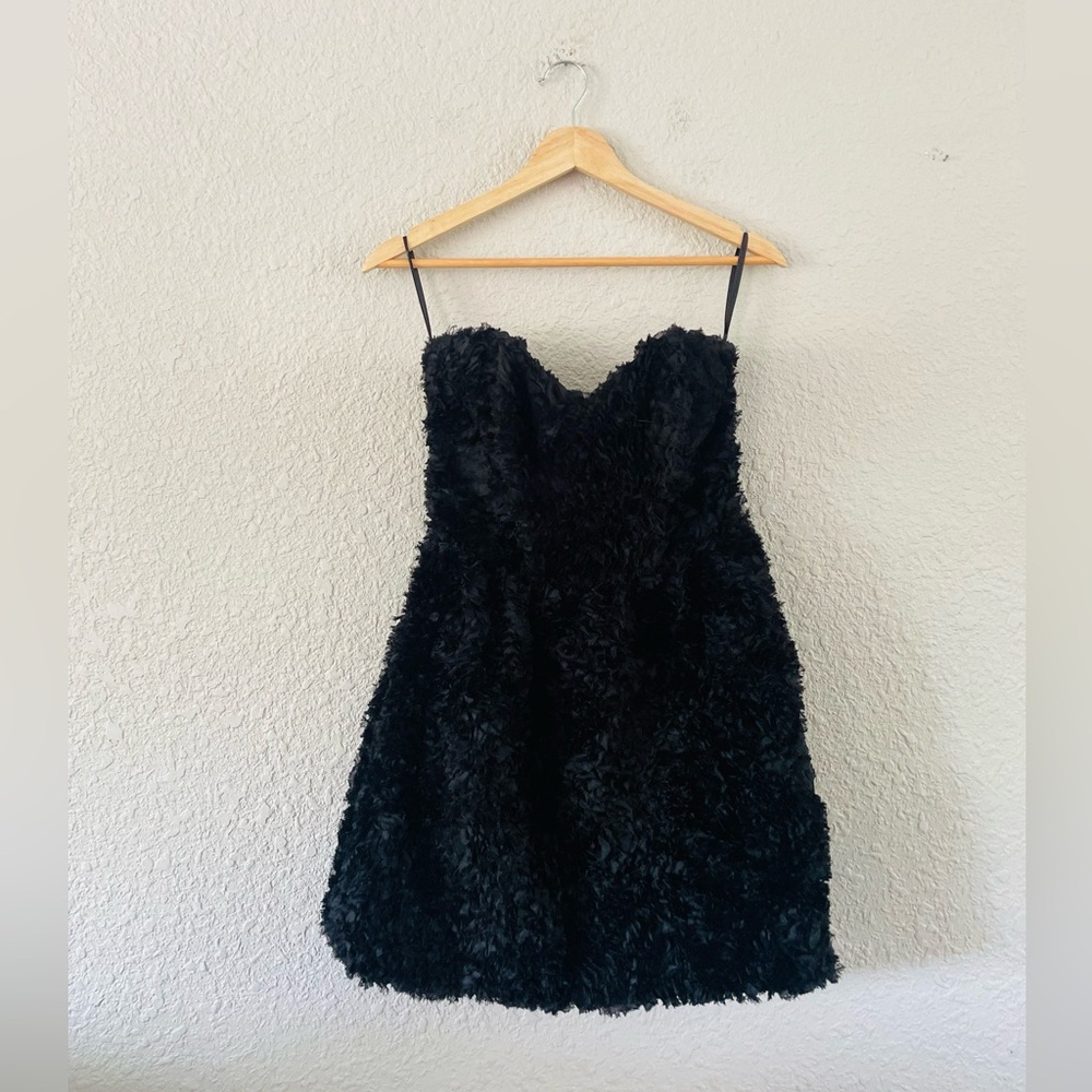 Zimmermann Independent Cupcake Dress | Black Texture Tulle Sweatheart Mini Dress